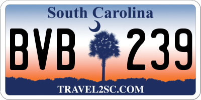 SC license plate BVB239