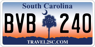 SC license plate BVB240