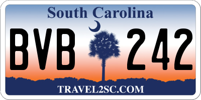 SC license plate BVB242