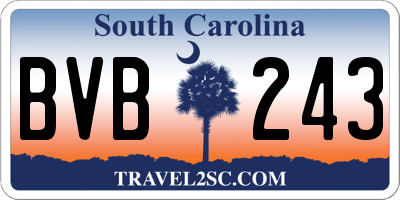 SC license plate BVB243