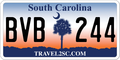 SC license plate BVB244