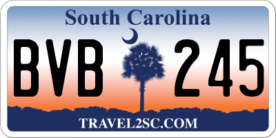 SC license plate BVB245