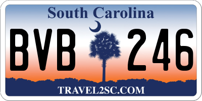SC license plate BVB246
