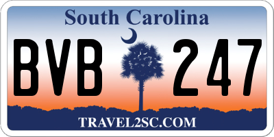 SC license plate BVB247