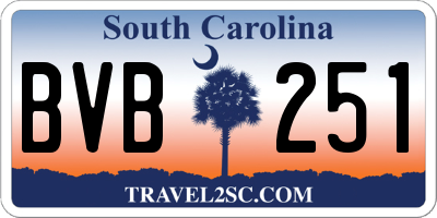 SC license plate BVB251