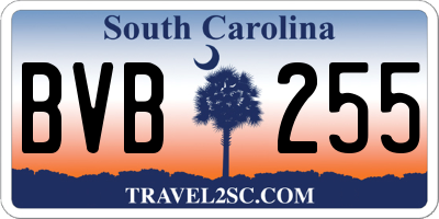 SC license plate BVB255