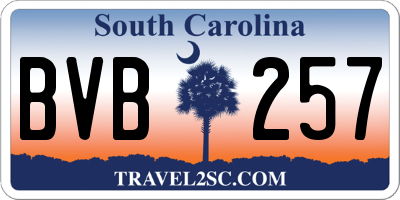 SC license plate BVB257
