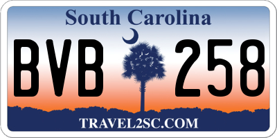 SC license plate BVB258