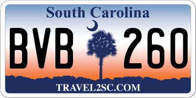 SC license plate BVB260