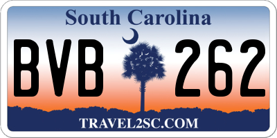 SC license plate BVB262