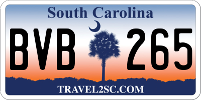 SC license plate BVB265