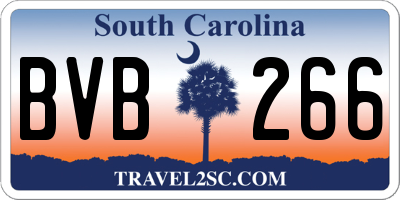 SC license plate BVB266