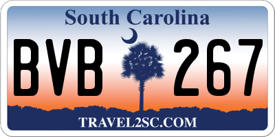 SC license plate BVB267