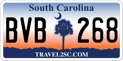 SC license plate BVB268