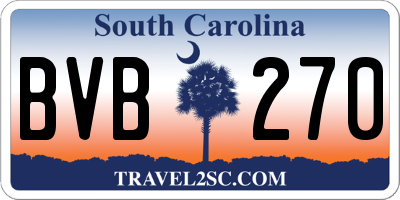 SC license plate BVB270