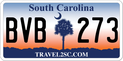 SC license plate BVB273