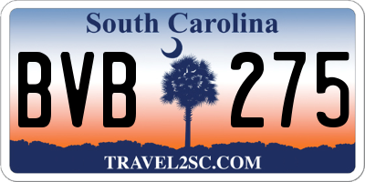 SC license plate BVB275