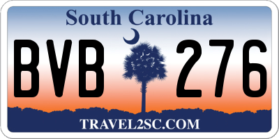 SC license plate BVB276