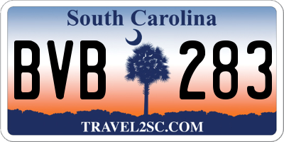 SC license plate BVB283