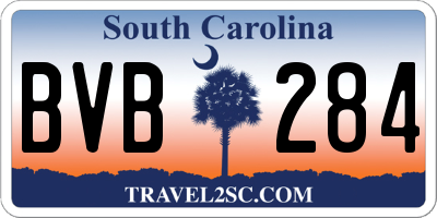 SC license plate BVB284