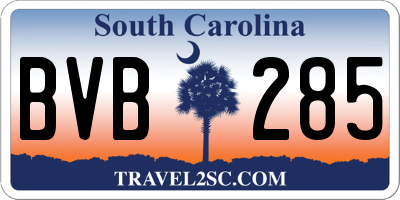 SC license plate BVB285