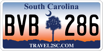 SC license plate BVB286