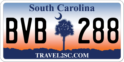 SC license plate BVB288