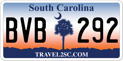 SC license plate BVB292