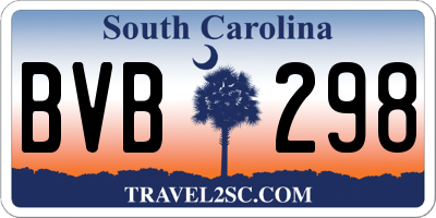 SC license plate BVB298