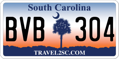 SC license plate BVB304