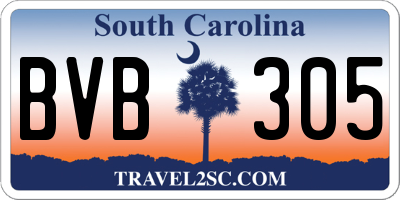 SC license plate BVB305