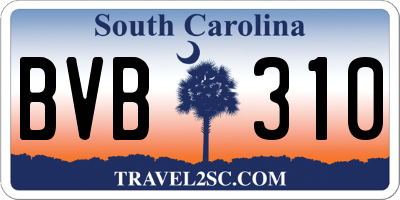 SC license plate BVB310