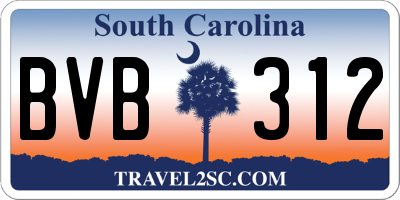 SC license plate BVB312