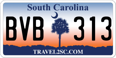 SC license plate BVB313