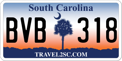 SC license plate BVB318