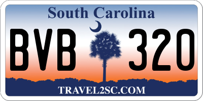 SC license plate BVB320