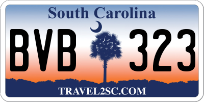 SC license plate BVB323