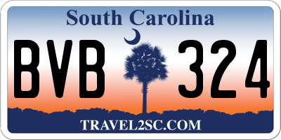 SC license plate BVB324