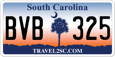 SC license plate BVB325