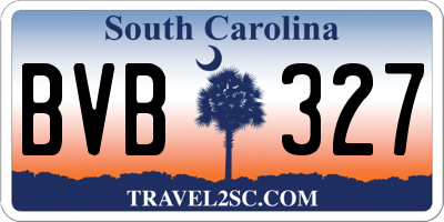 SC license plate BVB327