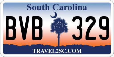 SC license plate BVB329