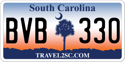 SC license plate BVB330