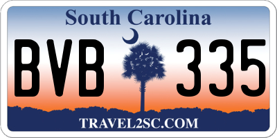 SC license plate BVB335