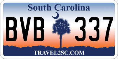 SC license plate BVB337