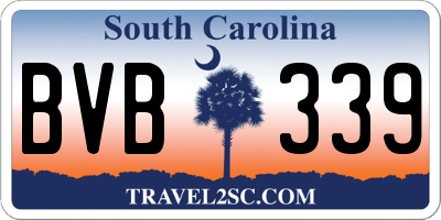 SC license plate BVB339