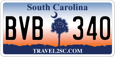 SC license plate BVB340