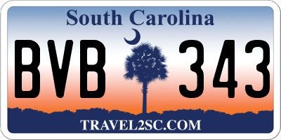 SC license plate BVB343
