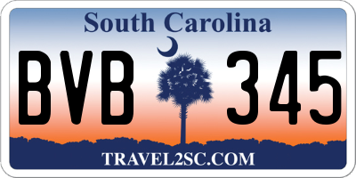 SC license plate BVB345