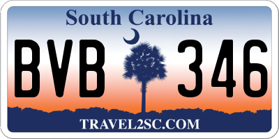 SC license plate BVB346