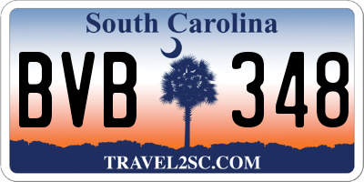 SC license plate BVB348